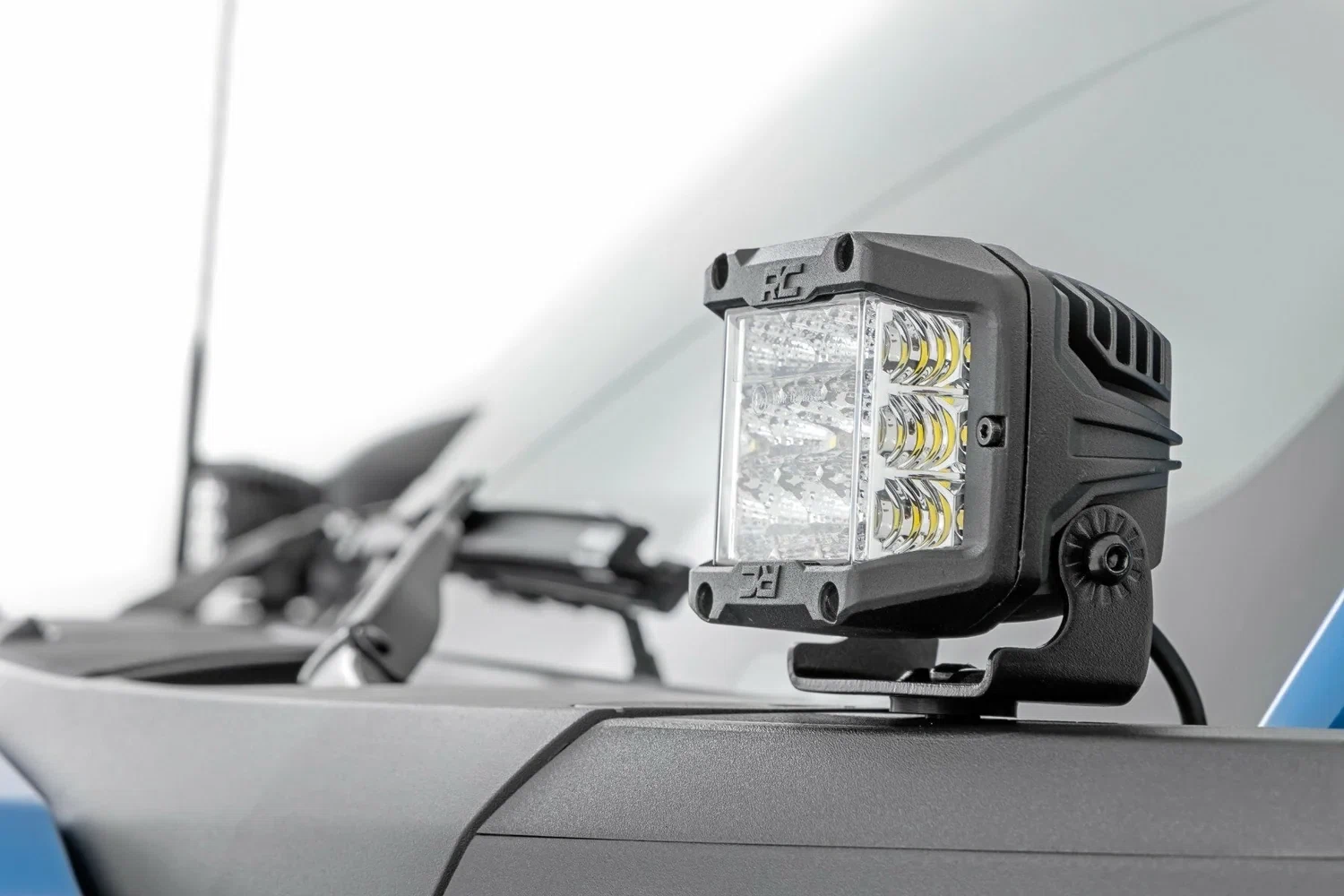 Fits Ford Bronco(21-24) LED Light Ditch Mount 2_ Black Pair Spot Pattern 71047